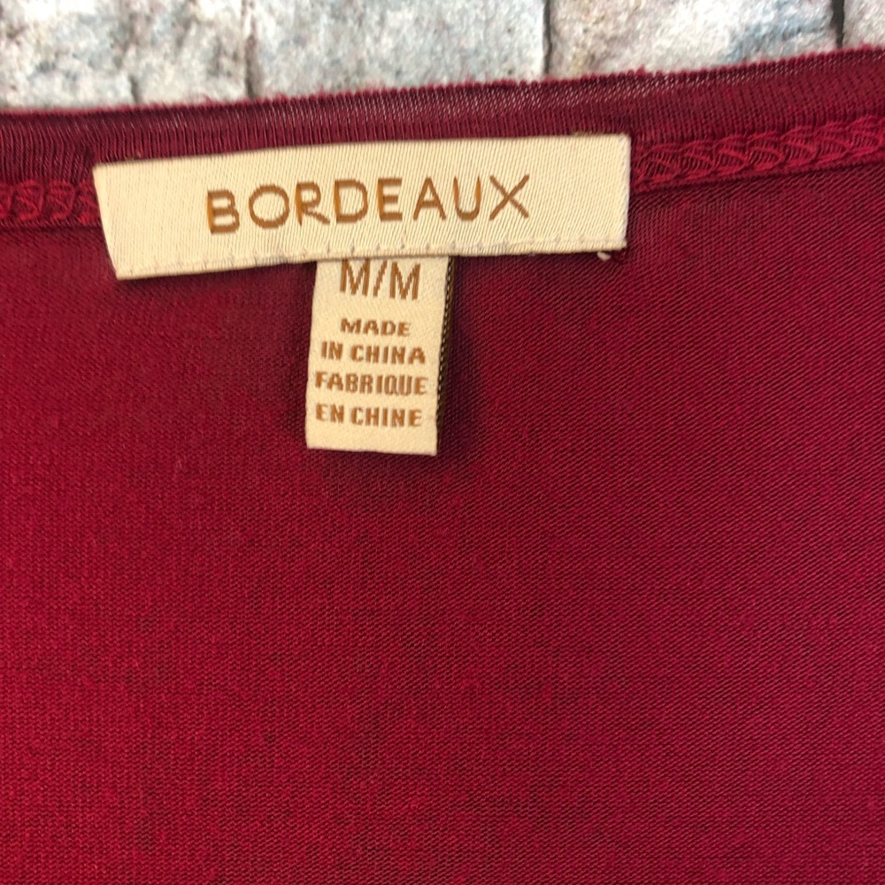 Anthropologie Bordeaux Burgundy Top - Picture 3 of 4